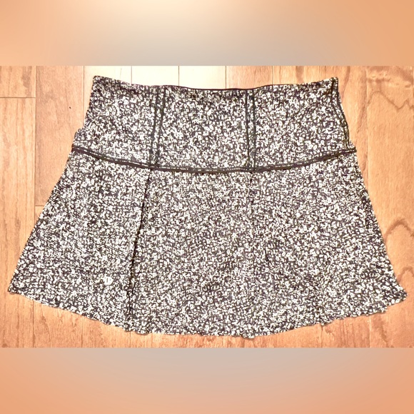 lululemon athletica Pants - Lululemon Exercise Tennis Skort, Size: 8 Tall (Black/White Print) **LIKE NEW!!**